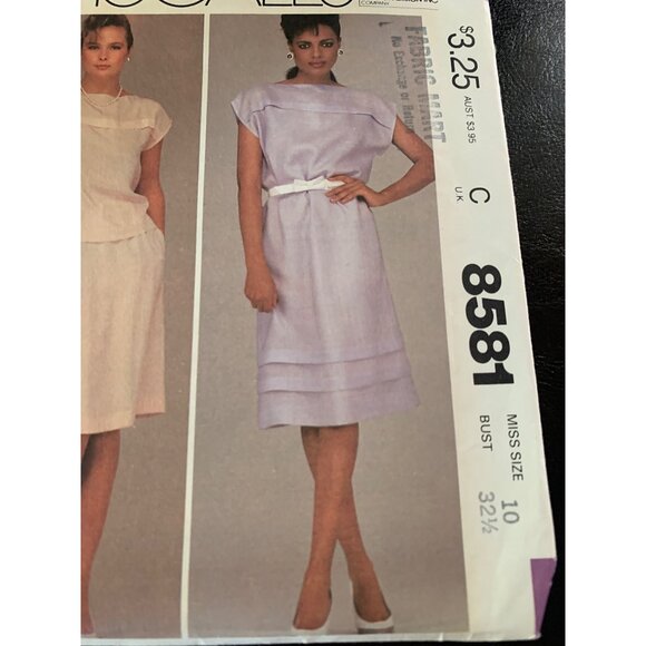 McCall's Misses Dress Shirt Skirt Sewing Pattern Sz 10 8581 - Uncut - Picture 3 of 9